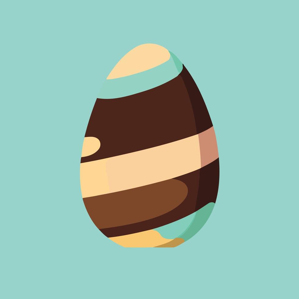 Chocolate flavor easter egg food vector