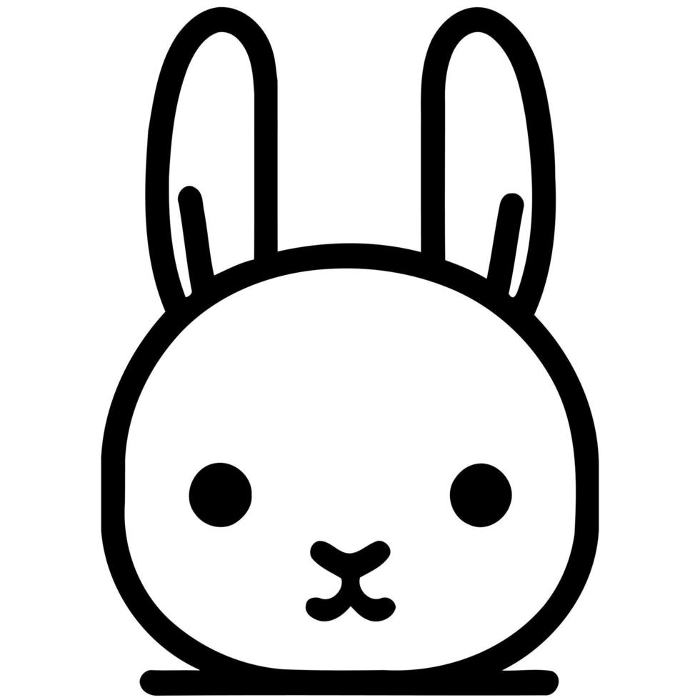 Bunny rabbit mammal animal head vector