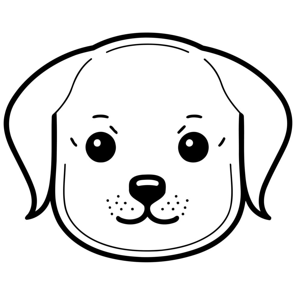 Lindo perro cabeza de animal doméstico vector