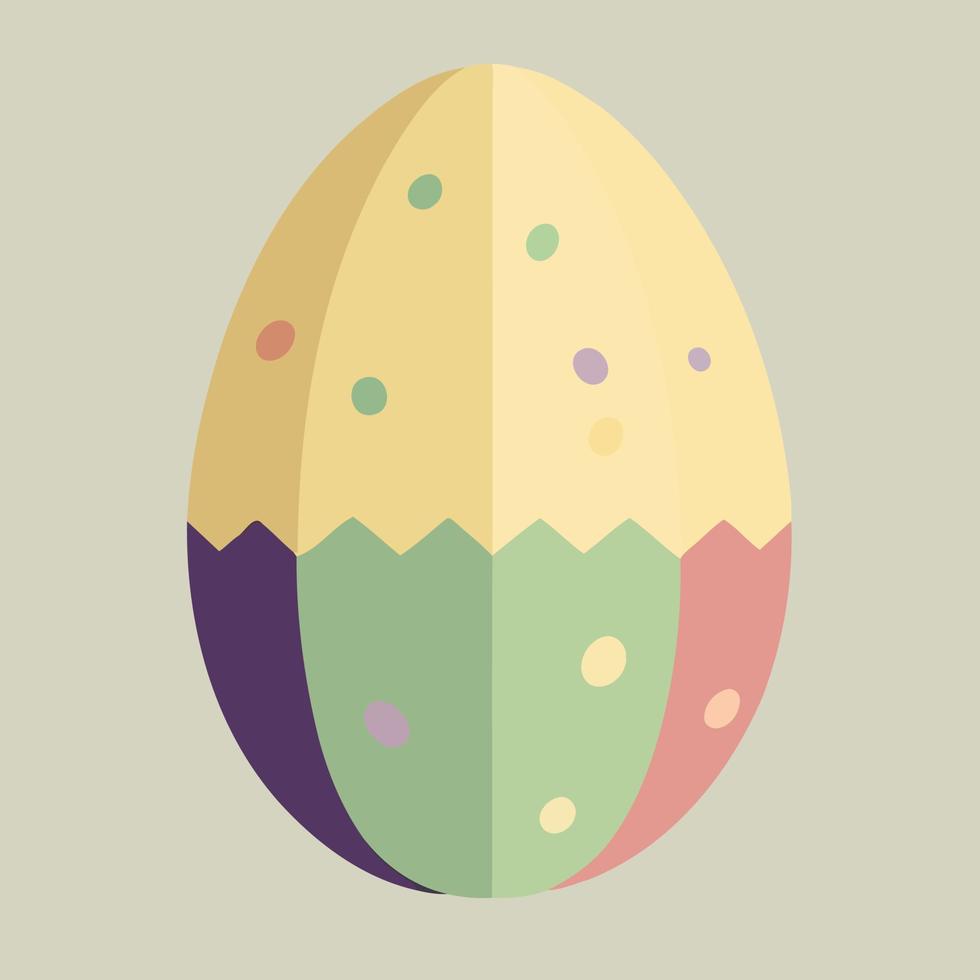 colorida comida temática de huevos de pascua vector