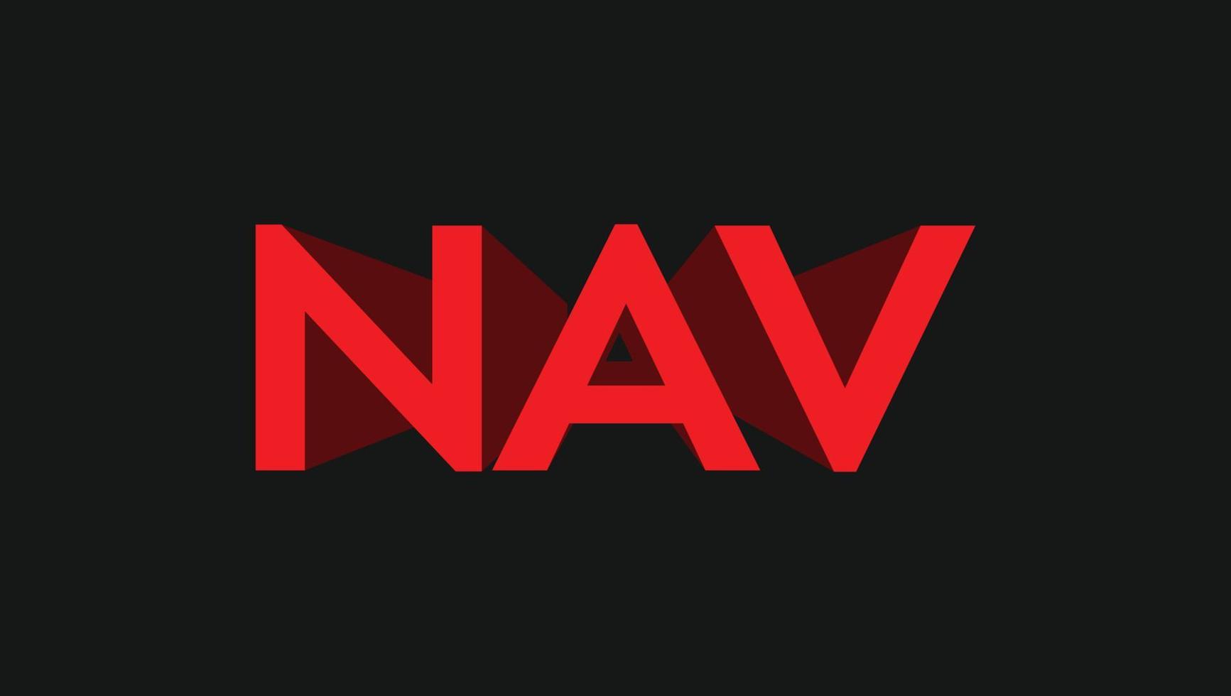 Letter NAV Initial 3d Logo vector