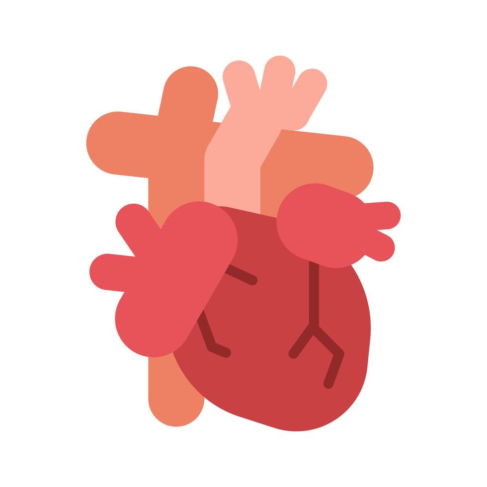 Realistic heart organ symbol colored medical heart logo vector