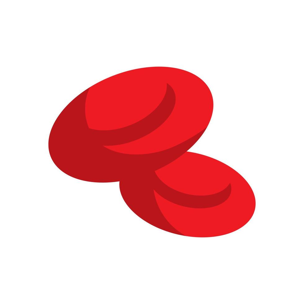 red blood cell symbol design vector