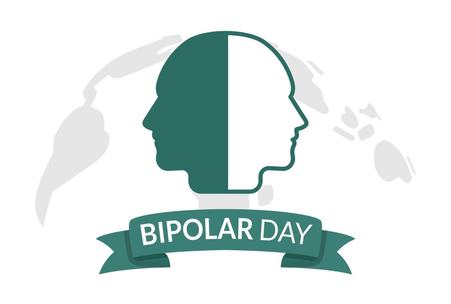 World Bipolar Day Design Illustration. celebrated each year on March 30th for was posthumously diagnosed as having bipolar disorder vector