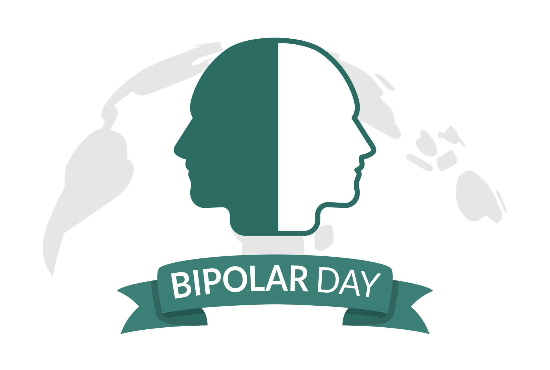 ilustración de diseño del día mundial bipolar. se celebra cada año el
