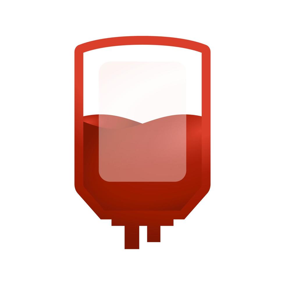donate blood bag. realistic design, IV bag symbol vector