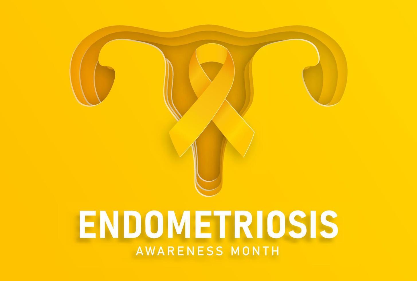 Endometriosis Awareness Month of march symbol concept design vector