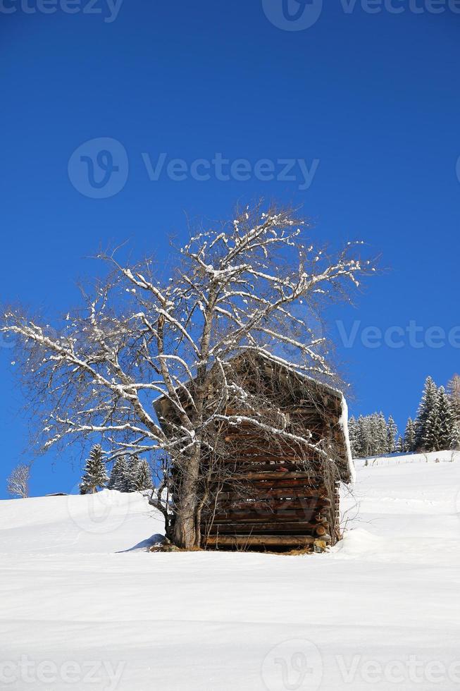 paisaje invernal en los alpes austríacos foto