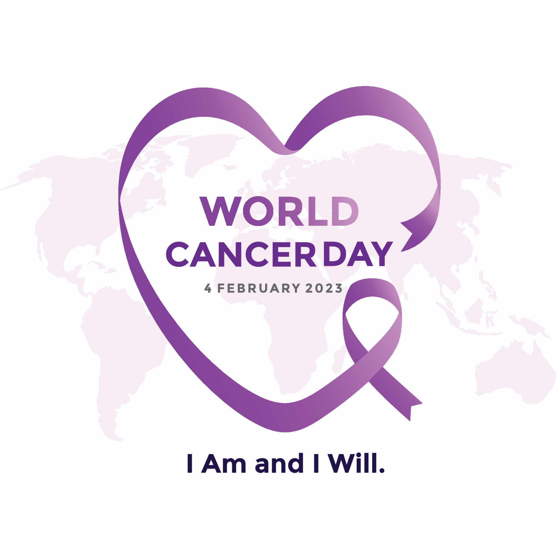 World Cancer Day Campaign logo. World Cancer Day poster or banner