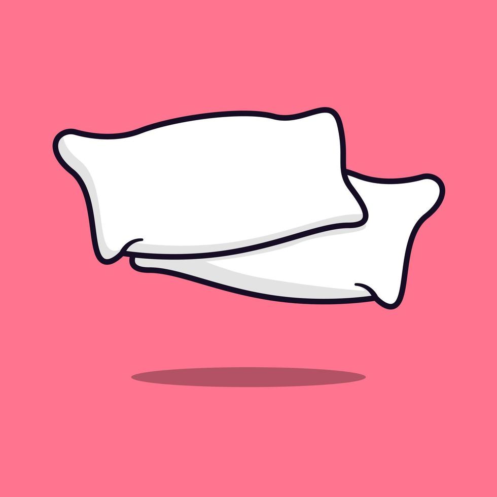 Pillow vector icon illustration. Bedroom object concept isolated vector. Flat design style