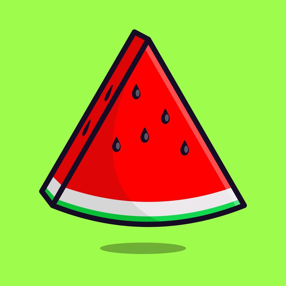 ilustración de icono de vector de sandía. concepto de objeto de fruta vector aislado. estilo de diseño plano