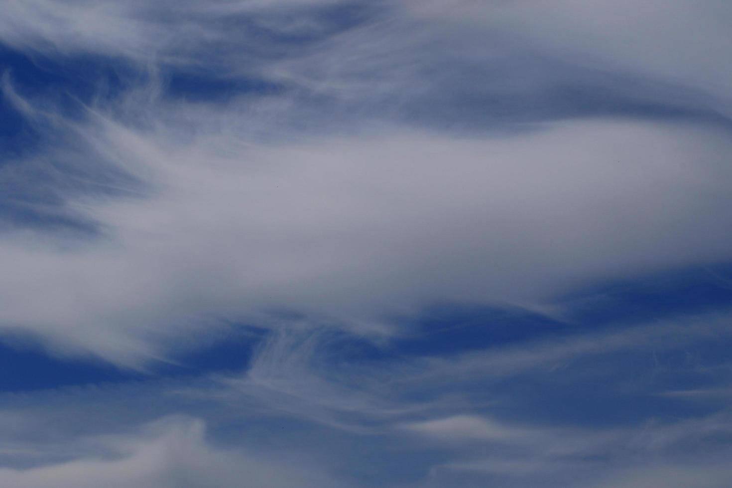 Clear blue sky and white clouds photo