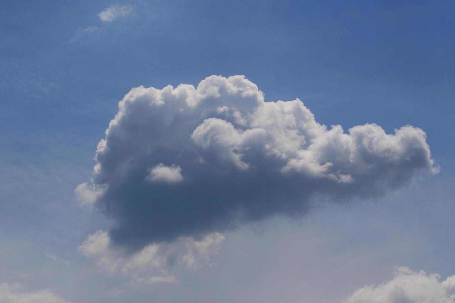 Clear blue sky and white clouds photo