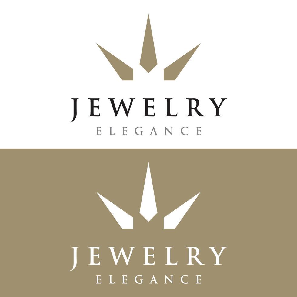 diseño de plantilla de logotipo abstracto de anillo de joyería con diamantes o gemas de lujo.aislado en fondo blanco y negro.el logotipo puede ser para marcas y signos de joyería. vector