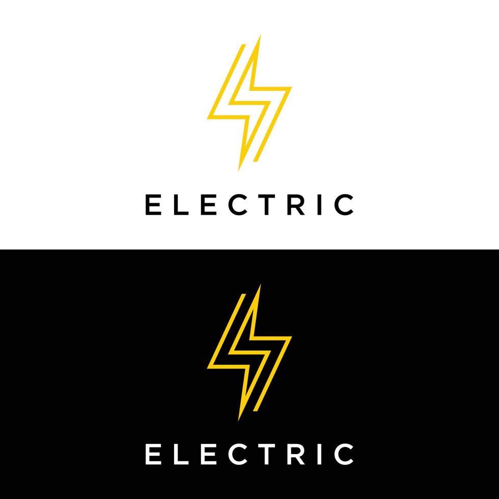 Plantilla creativa de logotipo de relámpago o flash de energía eléctrica o natural,creativo,símbolo de rayo.logotipo para electricidad, negocios y empresa. vector