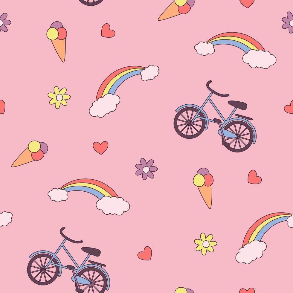 colorful pattern for little princess vector