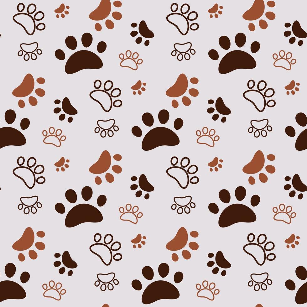 paw print pattern vector