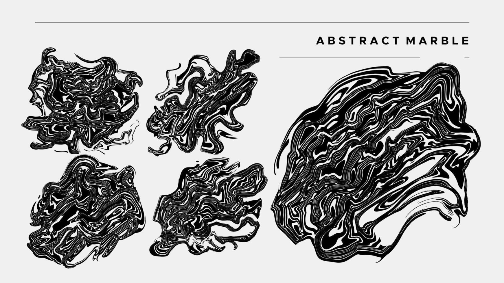 colección de plantilla de diseño de mármol abstracto. conjunto de diseño de mármol fluido. vector