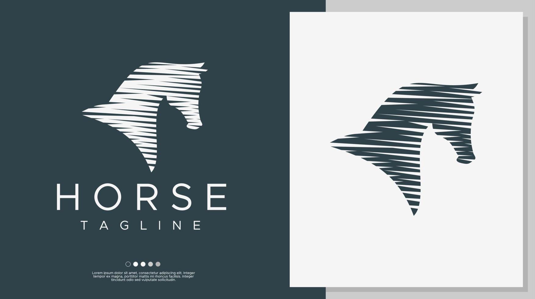 Vintage horse head logo design template. Horse head logo vector. vector