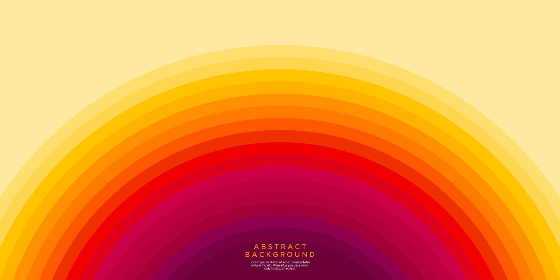 Colorful red lines circle background design. Sun lines abstract background. vector
