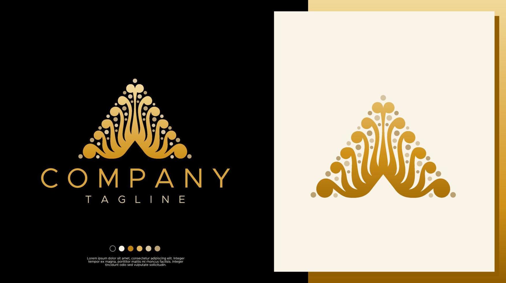 Luxury A letter logo template design. Elegant letter A logo vector. vector