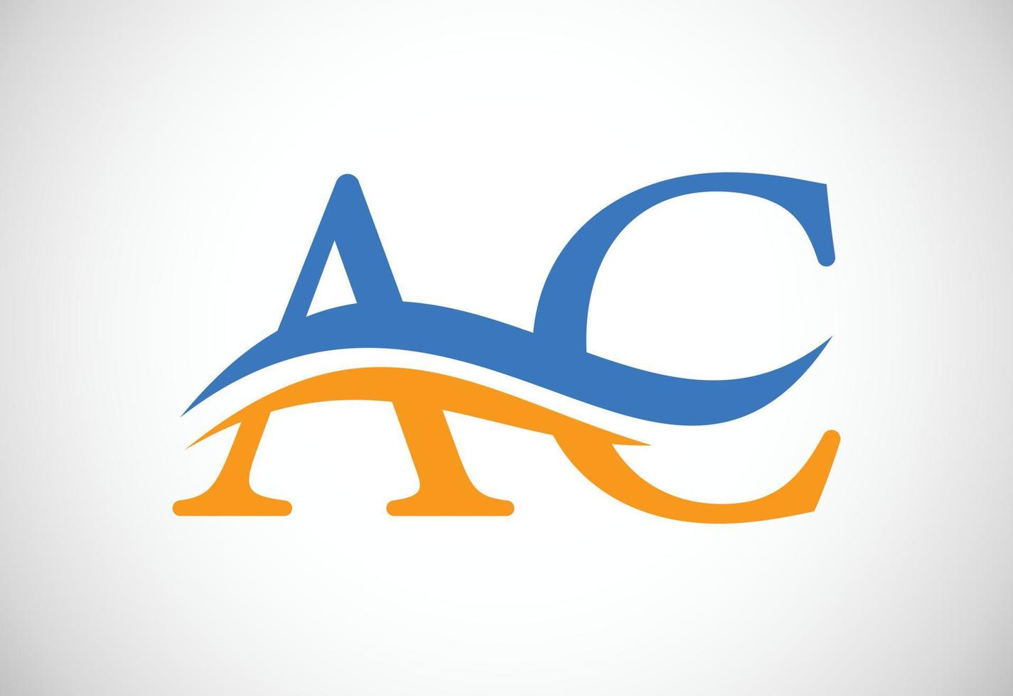 Initial AC Letter logo design, Vector design concept