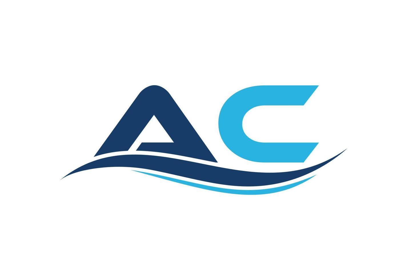diseño inicial del logotipo de la letra ac, concepto de diseño vectorial vector