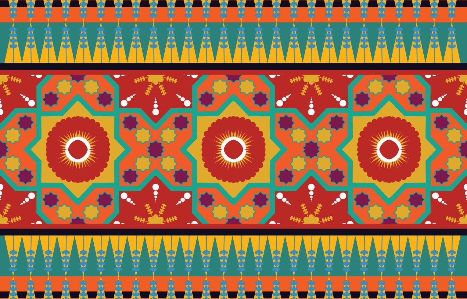 ethnic geometric seamless pattern vector. African Arab American Aztec motif pattern. vector elements designed for background, wallpaper, print, wrapping,tile, fabric patern. vector pattern.