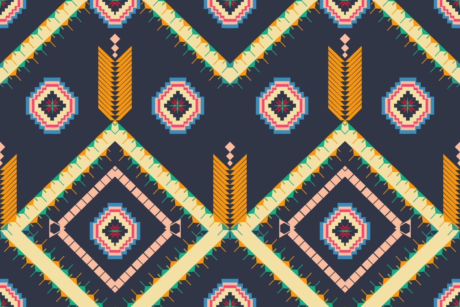 ethnic geometric seamless pattern vector. African Arab American Aztec motif pattern. vector elements designed for background, wallpaper, print, wrapping,tile, fabric patern. vector pattern.