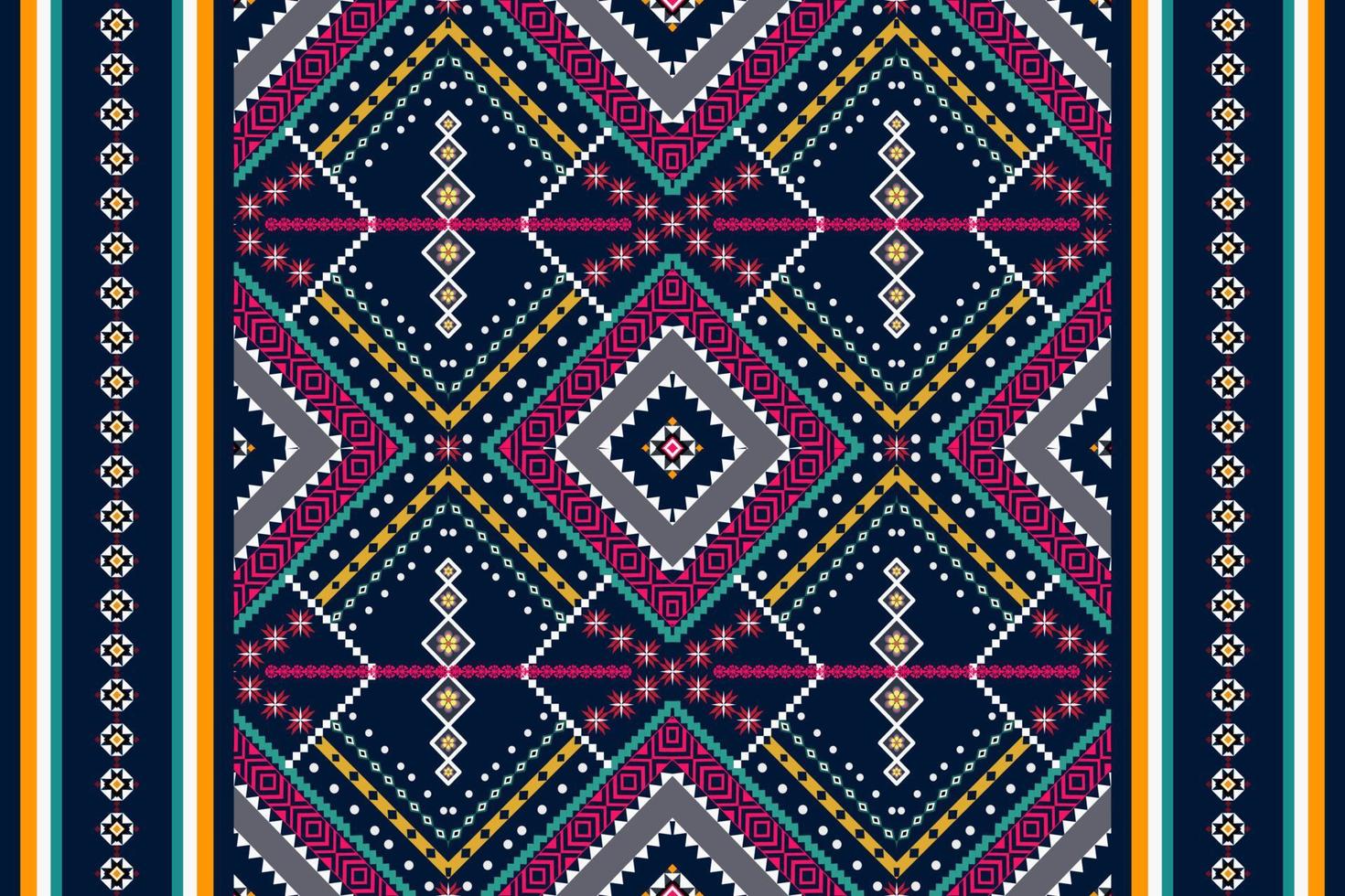 ethnic geometric seamless pattern vector. African Arab American Aztec motif pattern. vector elements designed for background, wallpaper, print, wrapping,tile, fabric patern. vector pattern.