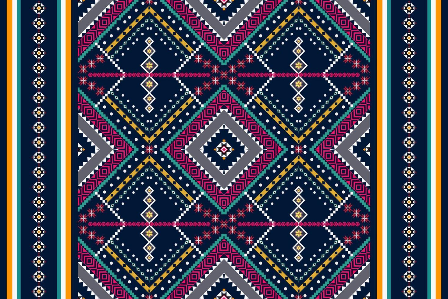 ethnic geometric seamless pattern vector. African Arab American Aztec motif pattern. vector elements designed for background, wallpaper, print, wrapping,tile, fabric patern. vector pattern.