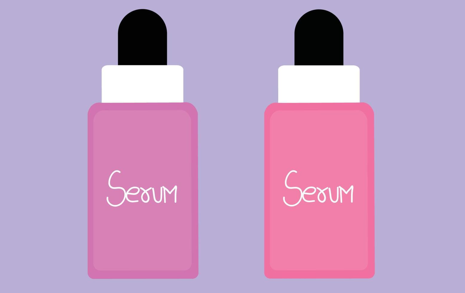 Cute Serum Bottles Illustration Free Vector