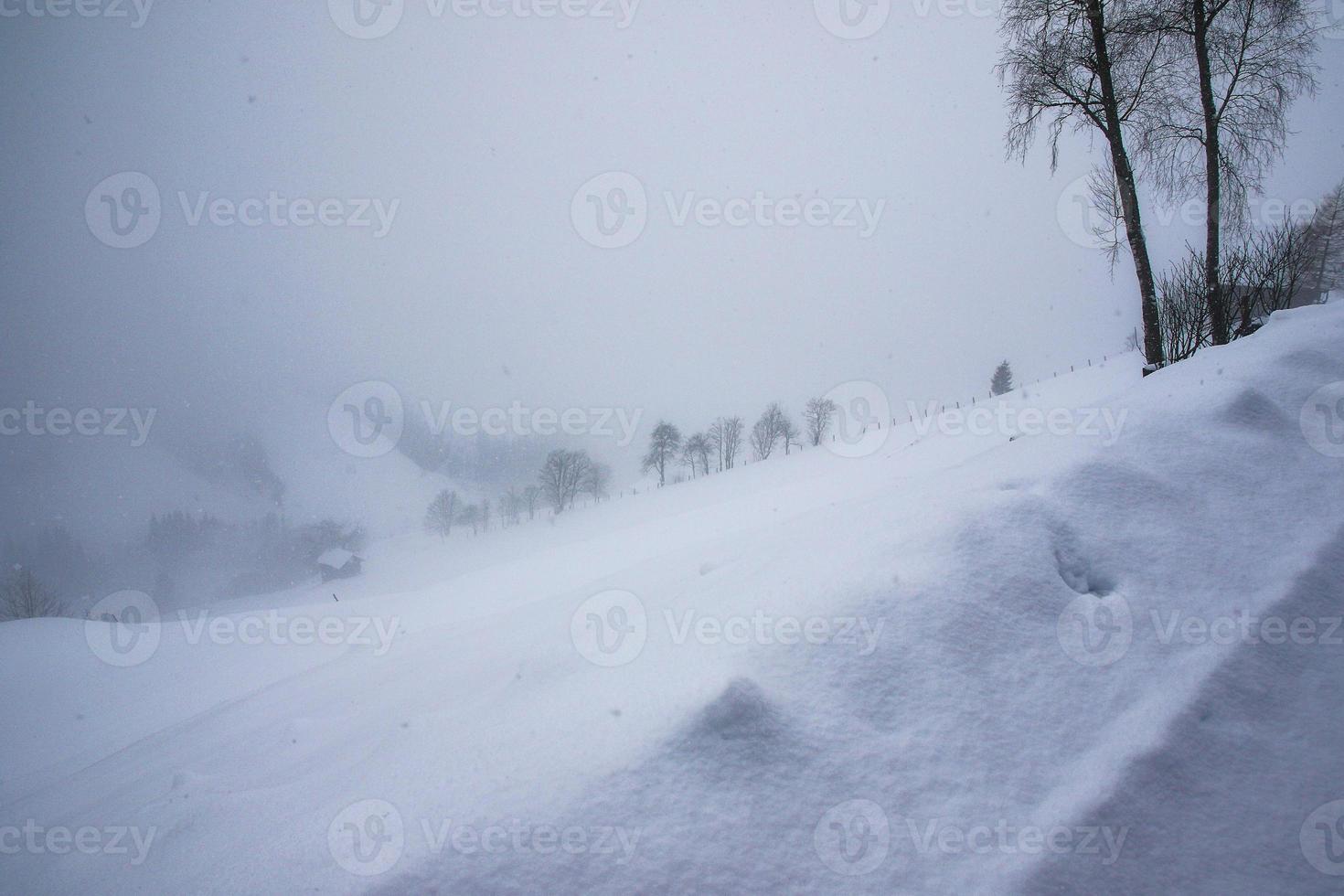 winter landscape in Austrian Alps photo