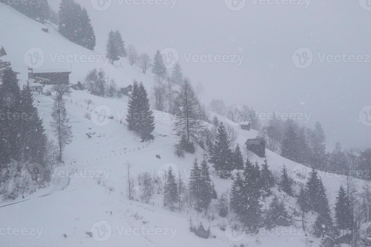 winter landscape in Austrian Alps photo