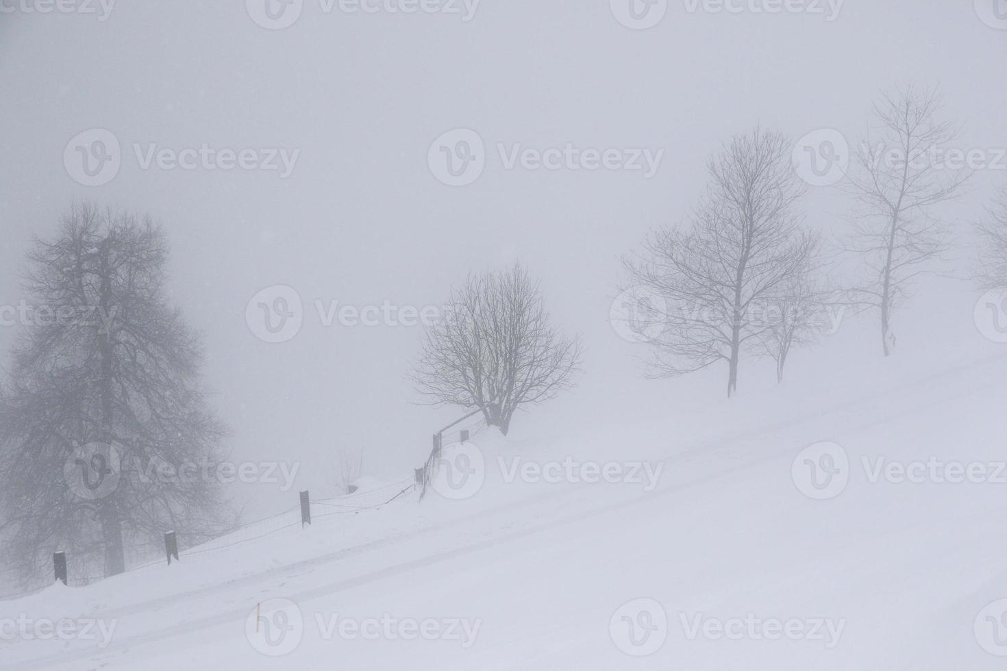 paisaje invernal en los alpes austríacos foto