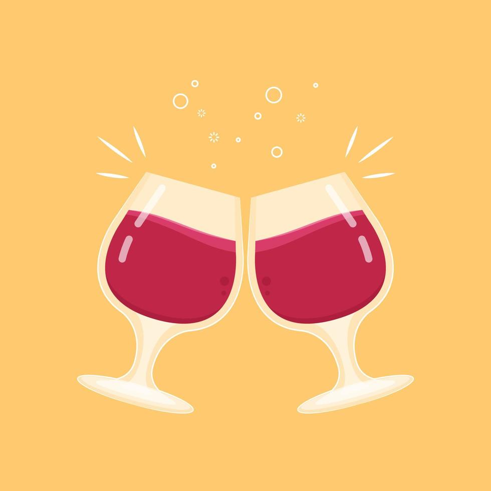 glass wine vector. symbol. logo design. vector