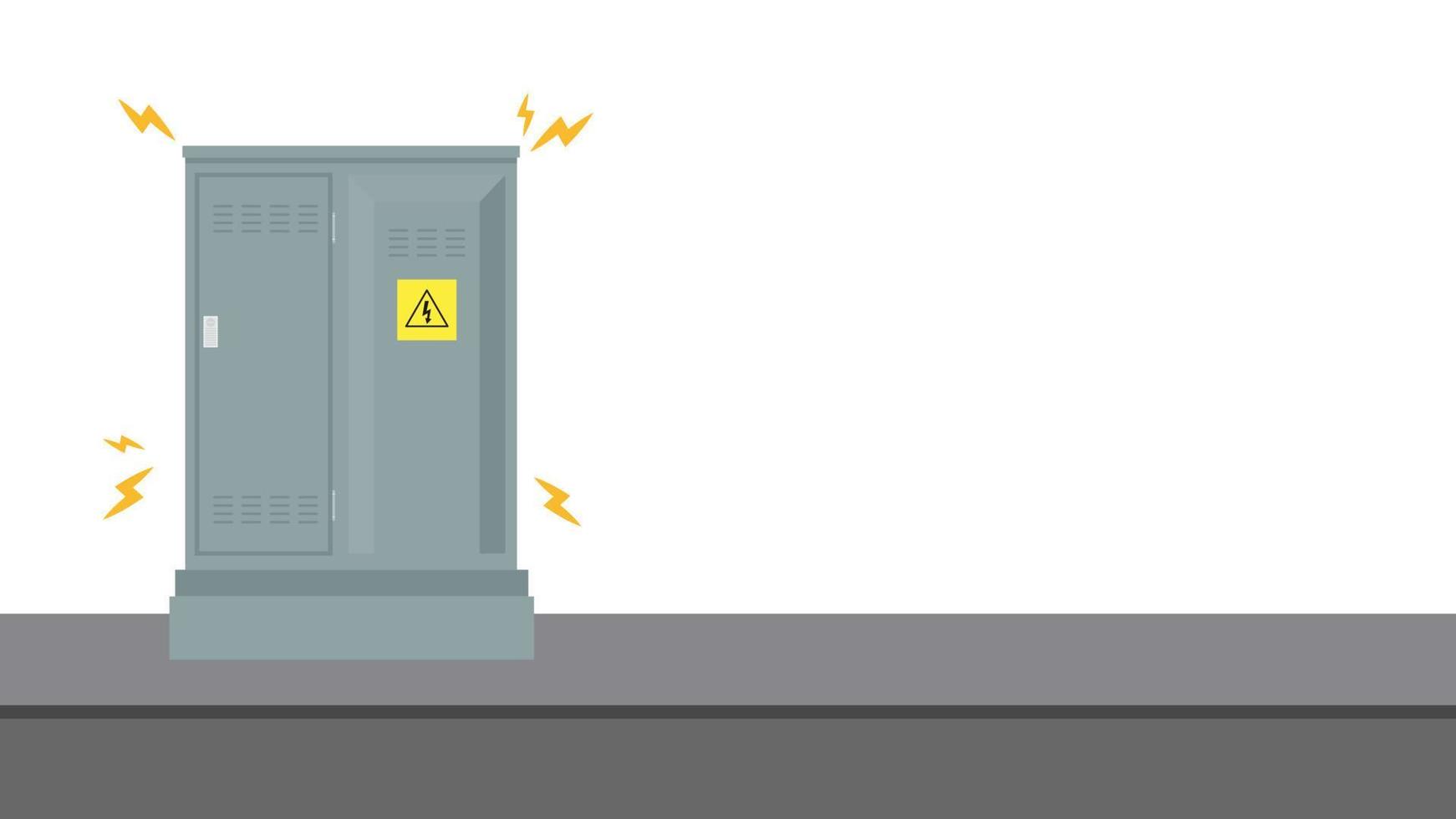 Electrical cabinet cartoon vector. free space for text. wallpaper. copy space. switch box. vector