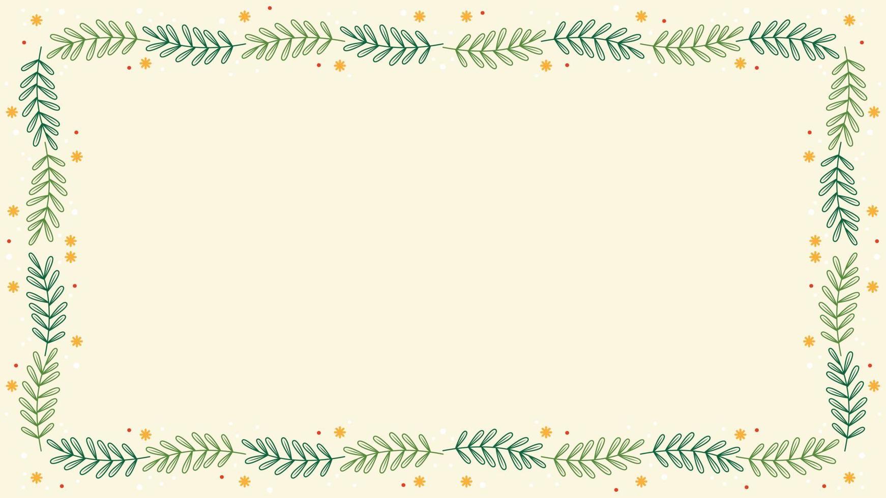 marco de feliz navidad. elegantes tarjetas de feliz navidad y año nuevo 2024 con corona de pino, muérdago, ilustración de diseño de plantas de invierno para tarjetas de felicitación. vector