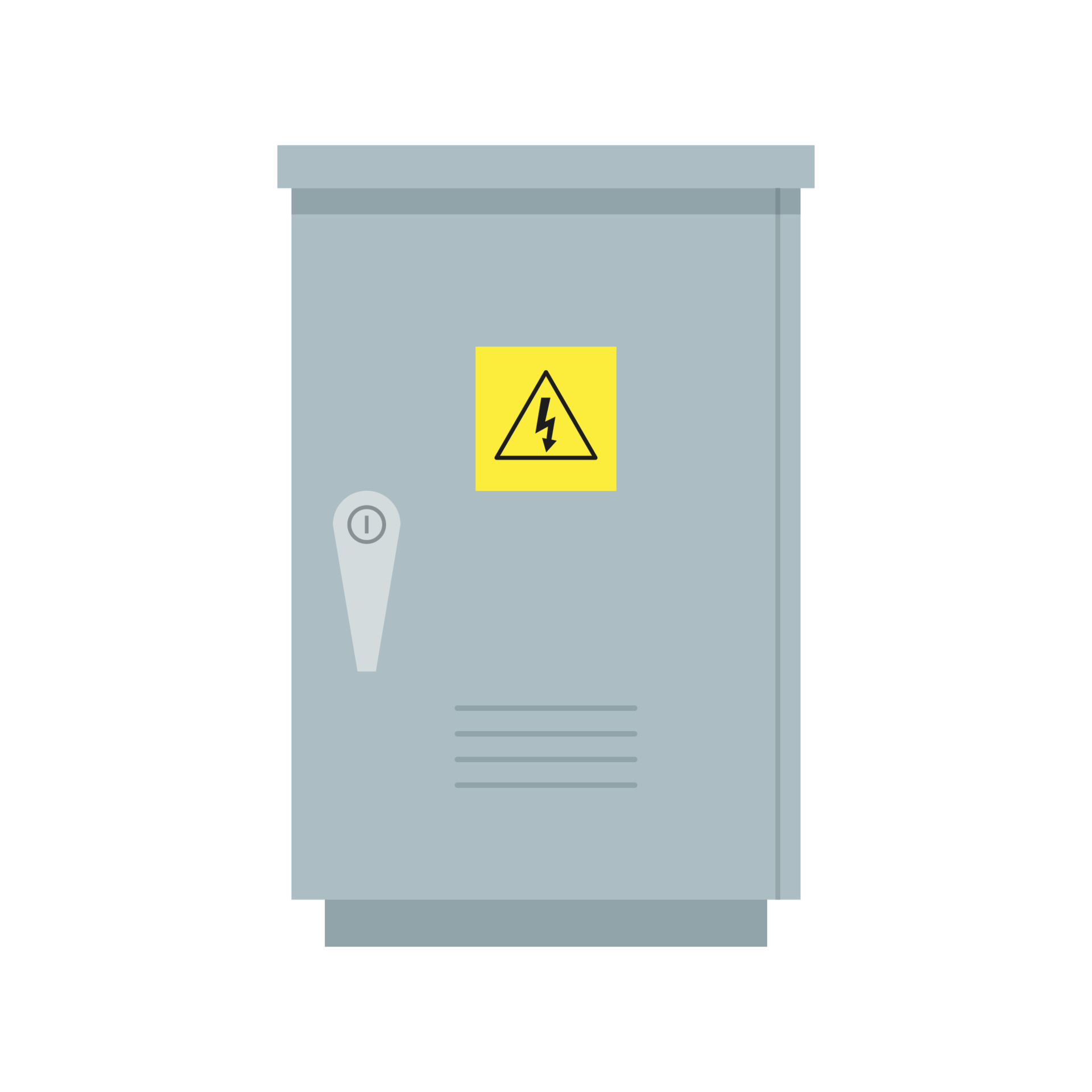 Electrical cabinet cartoon vector. free space for text. wallpaper. copy