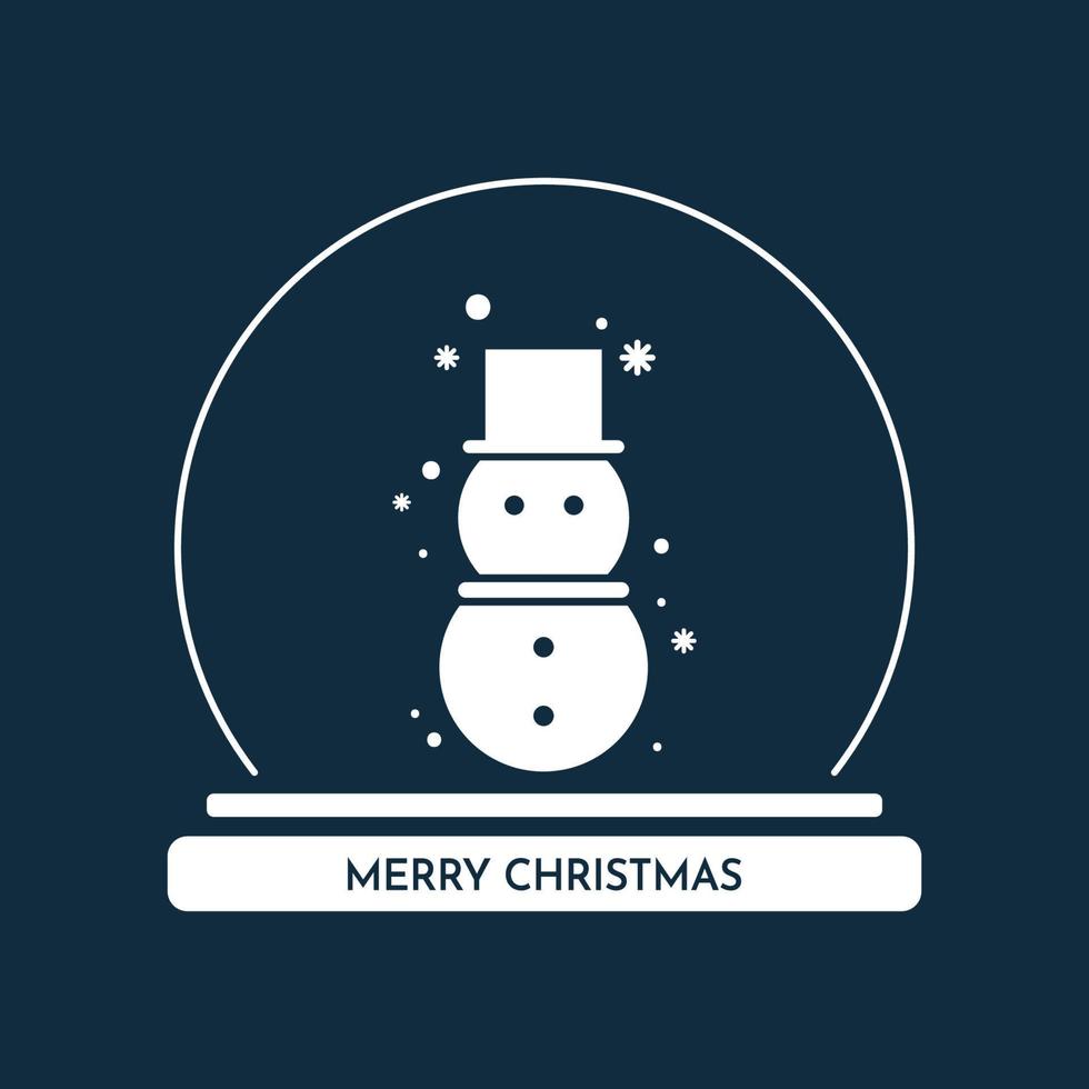 Snowman vector. Snowman logo design. Merry Christmas poster. vector