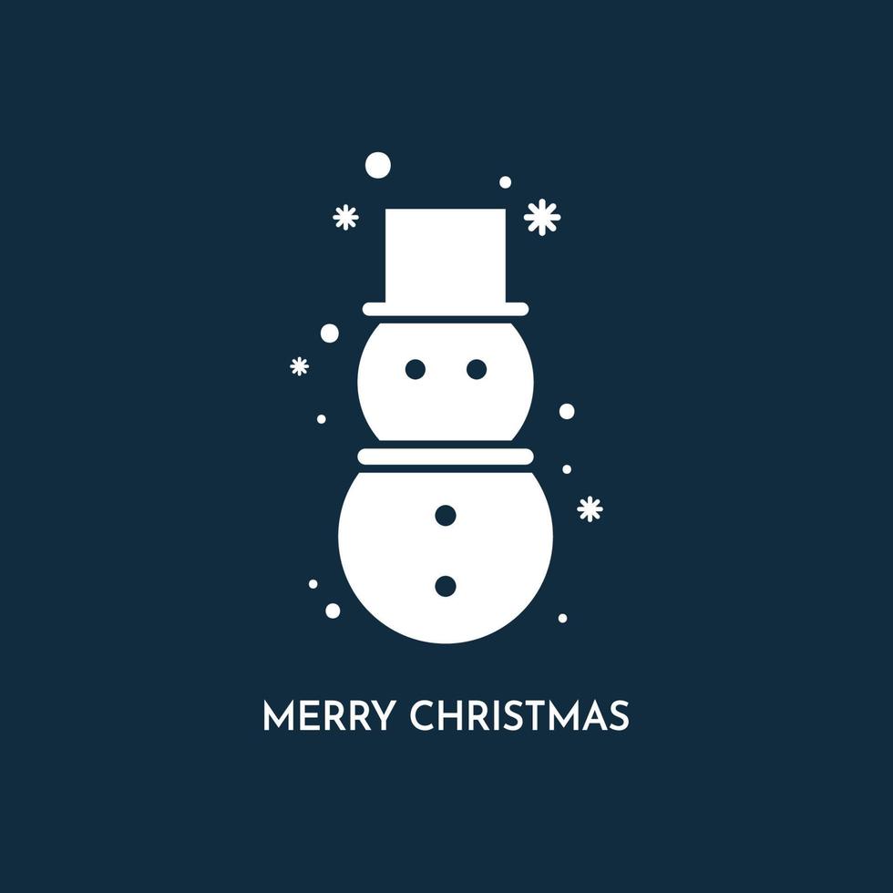Snowman vector. Snowman logo design. Merry Christmas poster. vector