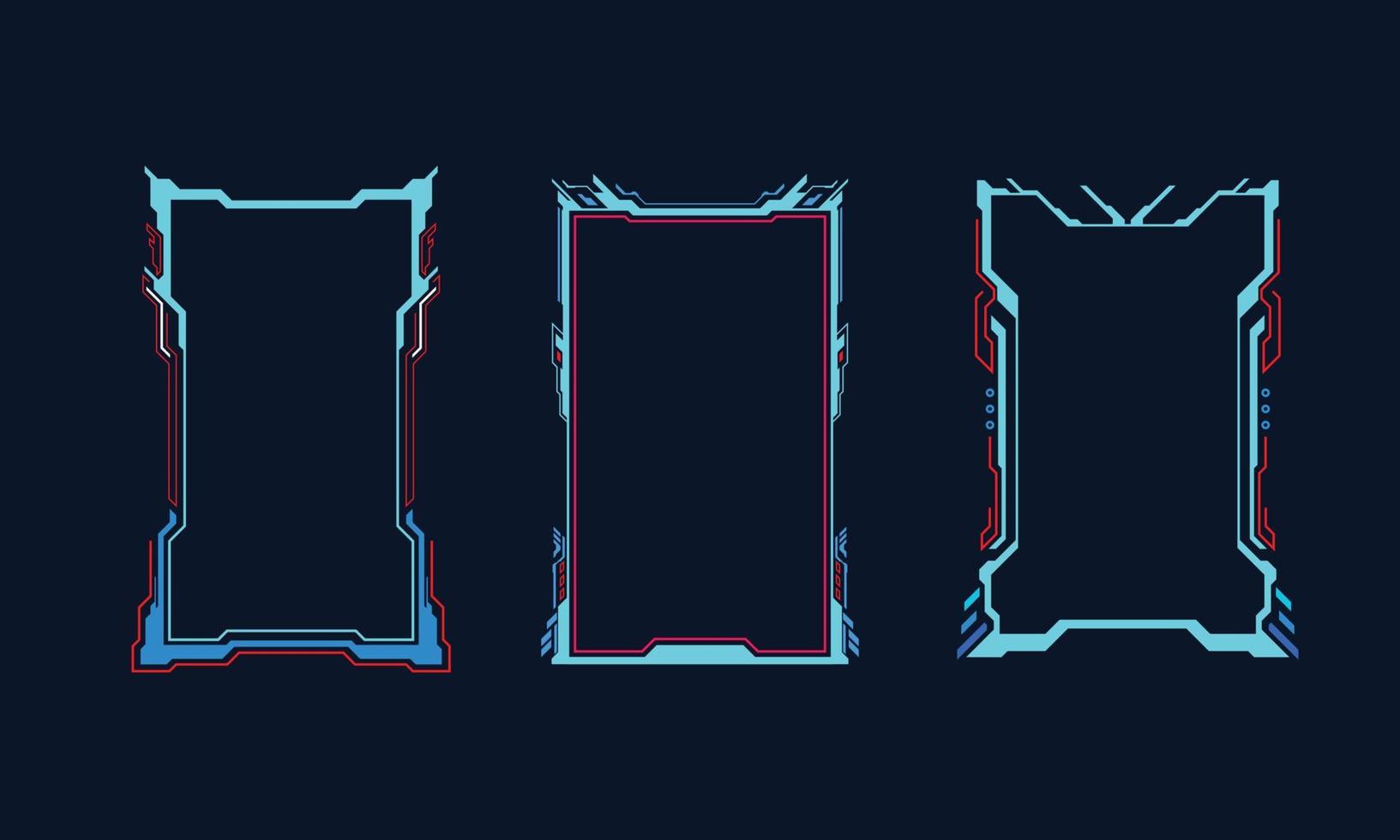 abstract sci fi frame template layout design concept background. vector illustration