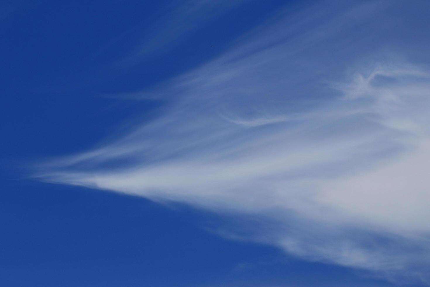 Clear blue sky and white clouds photo