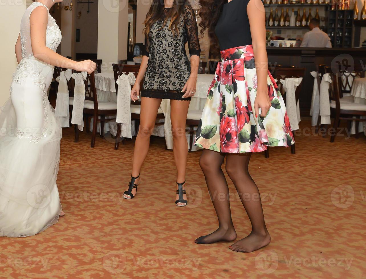 people are dancing at the wedding party photo
