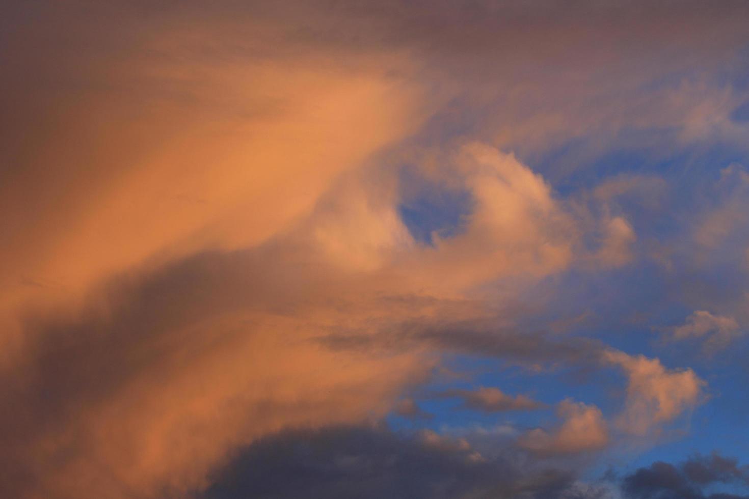 Stormy weather and dark clouds photo