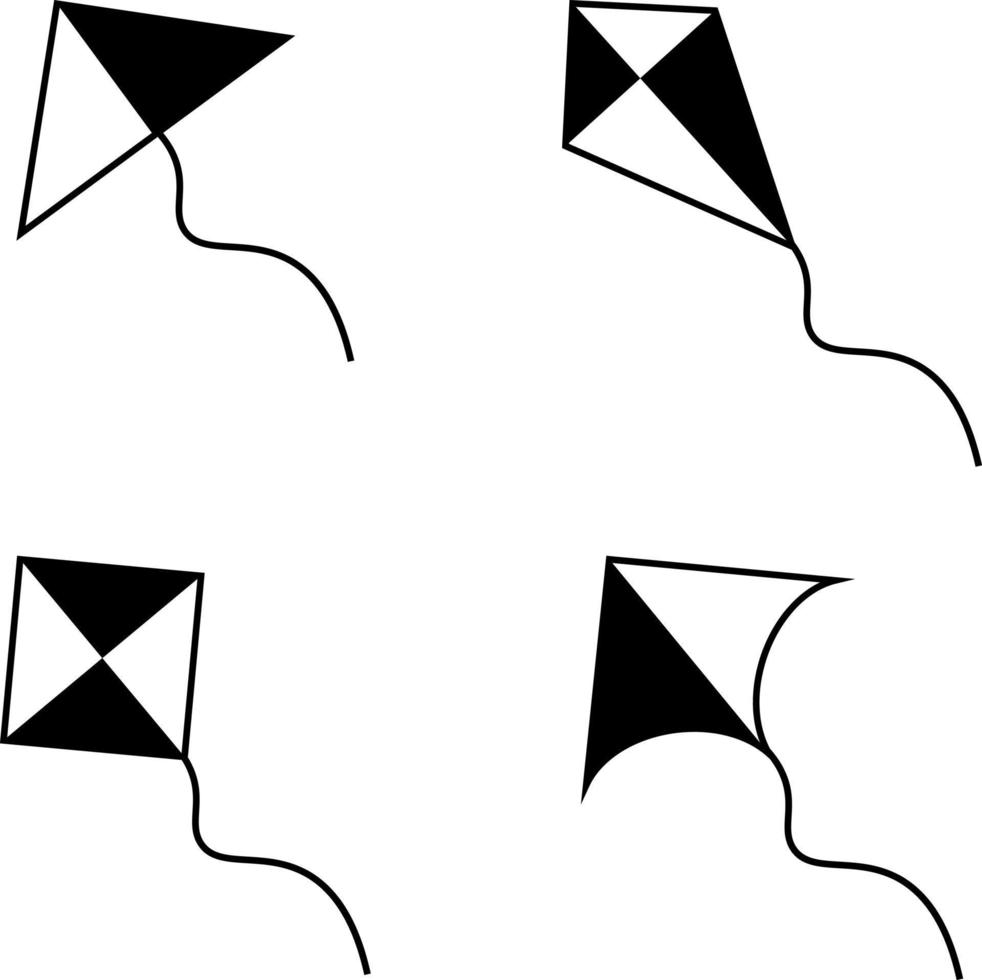 Kites, vector icons.