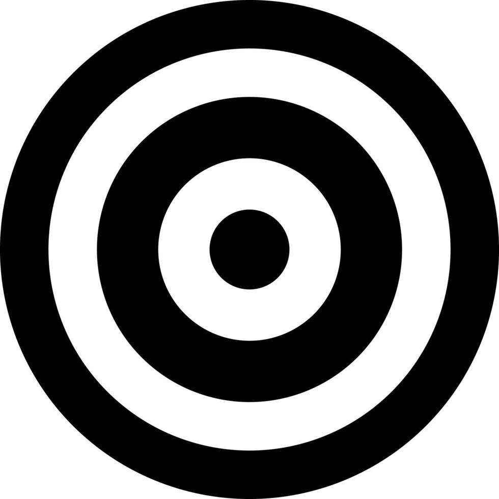 black and white circle target vector