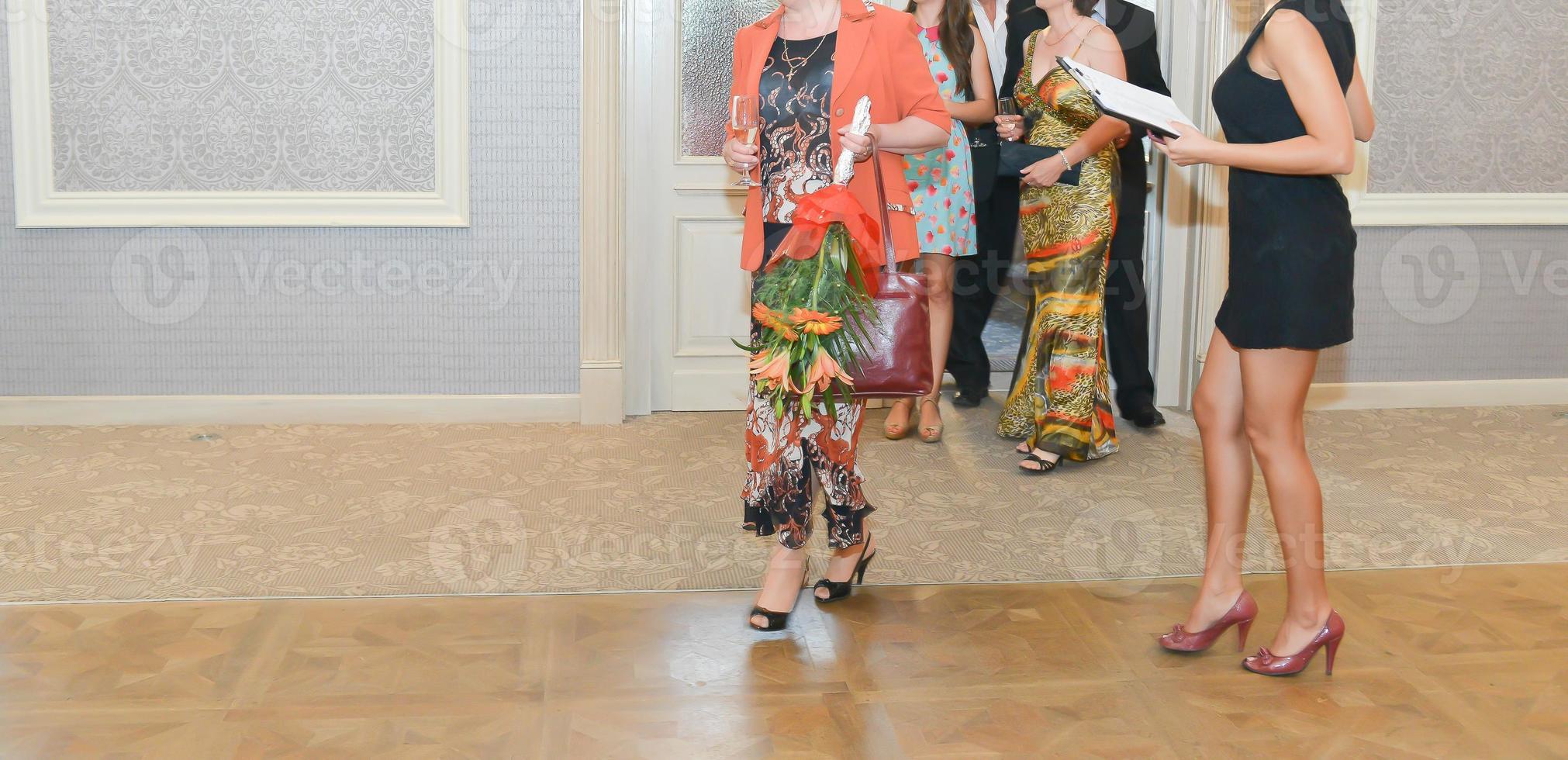 guests arriving at the wedding ceremony photo