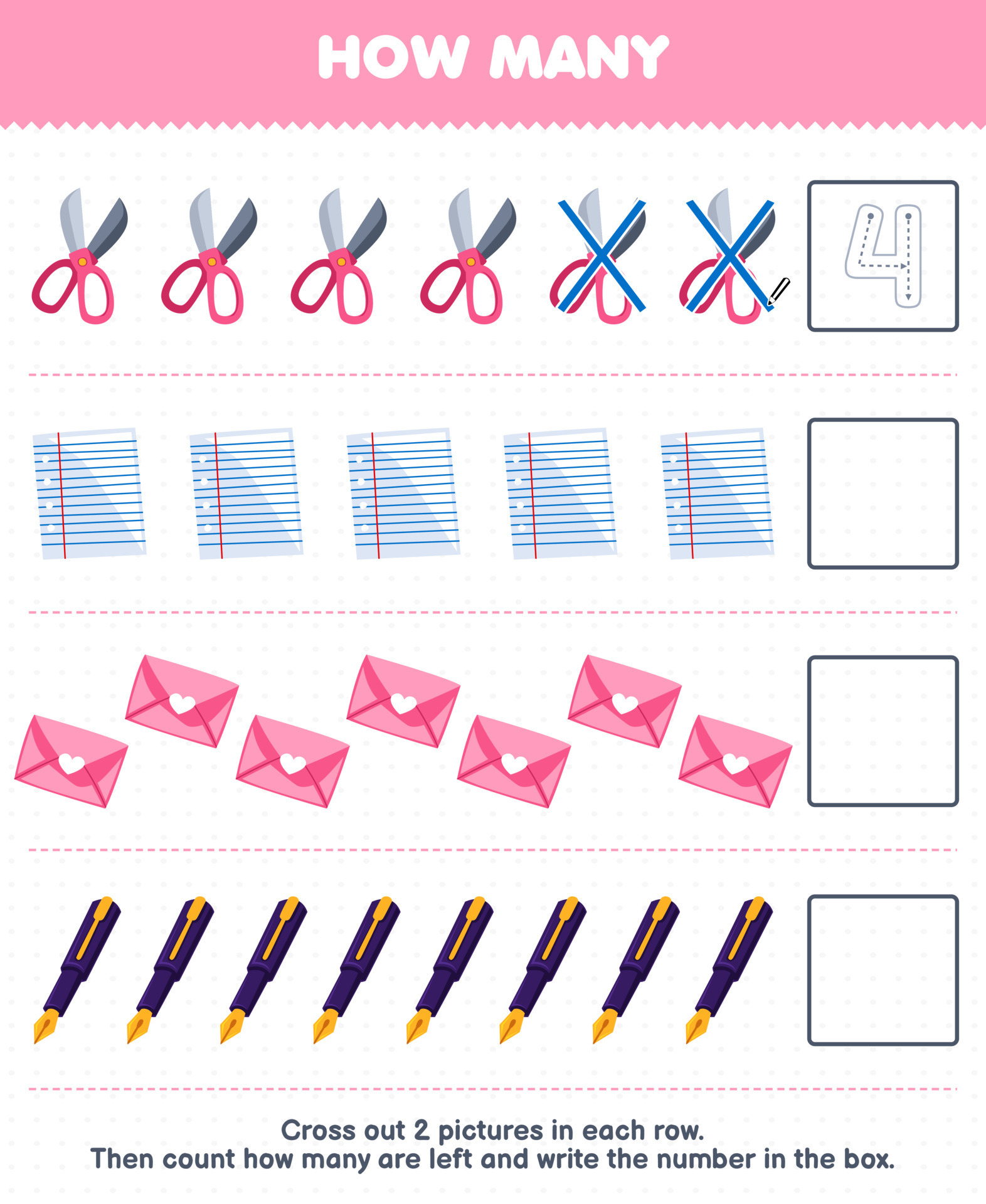 Juego Educativo Para Niños Cuente Cuántos Lindos Dibujos Animados Juego Educativo Para Niños Cuente Cuántos Lindos Dibujos Animados