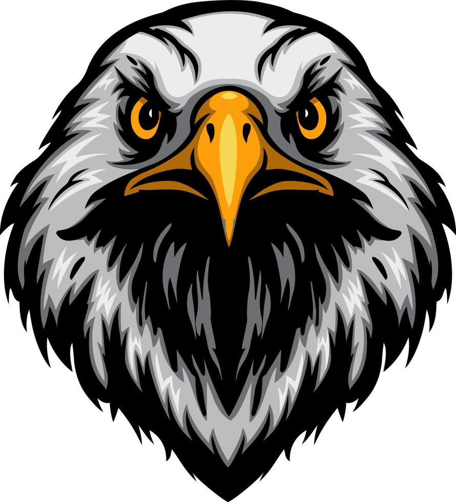 mascota de dibujos animados cabeza de águila de dibujos animados vector
